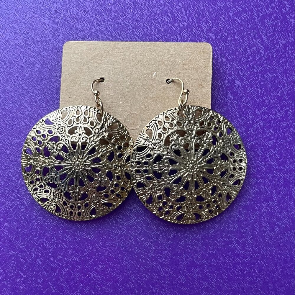Bundle 3 for $12.  Gold Tone Dangle Earrings.